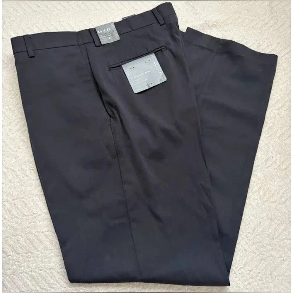 Covington Men's Flat Front Suit Pants, Size 30x30, Black